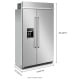 KitchenAid KBSD708MSS 48 inch 29.4 cu. ft. Built In Refrigerator
