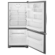 Whirlpool 30 inch 18.5 cu. ft. Stainless Steel Bottom Freezer Refrigerator (WRB119WFBM)