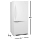 Whirlpool 30 inch 18.5 cu. ft. Refrigerator (WRB119WFBW)