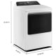 Sécheuse Whirlpool WGD8509TW 7.5 pi. cu. Avec conduit d'évacuation