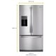 Whirlpool 36 inch 26.8 cu. ft. Refrigerator (WRF757SDHZ)