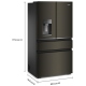 Whirlpool 36 inch 22 cu. ft. Black Stainless Steel French Door Refrigerator (WRMC7036RV)