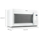 Micro-onde à hotte intégrée Whirlpool (YWMMS3130RW)