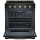Cuisinière à Gaz Inox noir Whirlpool (WSGS5030SV)