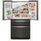 Whirlpool 36 inch 24.5 cu. ft. Black Stainless Steel French Door Refrigerator (WRMF3636RV)