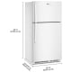 Whirlpool WRTX7421TW 33 inch 21.3 cu. ft. Top Freezer Refrigerator