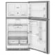 Whirlpool 33 inch 21.3 cu. ft. Stainless Steel Top Freezer Refrigerator (WRTX7421TZ)