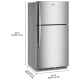 Whirlpool WRTX7421TZ 33 inch 21.3 cu. ft. Top Freezer Refrigerator