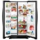 Whirlpool 36 inch 25.1 cu. ft. Black Side by Side Refrigerator (WRS315SNHB)