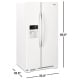 Whirlpool WRS325SDHW 36 inch 25 cu. ft. Side by Side Refrigerator
