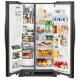 Whirlpool 36 inch 24.5 cu. ft. Black Stainless Steel Side by Side Refrigerator (WRS555SIHV)