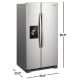 Whirlpool WRS555SIHZ 36 inch 24.5 cu. ft. Side by Side Refrigerator
