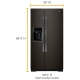 Whirlpool WRS571CIHV 36 inch 20.5 cu. ft. Side by Side Refrigerator