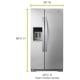 Whirlpool 36 inch 20.5 cu. ft. Refrigerator (WRS571CIHZ)