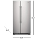 Whirlpool 36 inch 25.1 cu. ft. Refrigerator (WRSA15SNHZ)