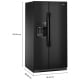 Whirlpool 36 inch 28.49 cu. ft. Side by Side Refrigerator (WRSF5536RB)