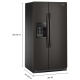 Whirlpool 36 inch 28.49 cu. ft. Side by Side Refrigerator (WRSF5536RV)