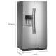 Whirlpool 36 inch 28.49 cu. ft. Side by Side Refrigerator (WRSF5536RZ)