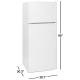 Whirlpool WRT316SFDW 28 inch 16 cu. ft. Top Freezer Refrigerator