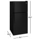 Whirlpool WRT318FZDB 30 inch 18.2 cu. ft. Top Freezer Refrigerator