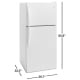 Whirlpool WRT318FZDW 30 inch 18.2 cu. ft. Top Freezer Refrigerator