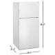 Whirlpool 30 inch 18.2 cu. ft. Refrigerator (WRT348FMEW)