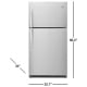 Whirlpool WRT541SZDM 33 inch 21.3 cu. ft. Refrigerator