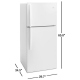 Whirlpool 30 inch 19.2 cu. ft. Refrigerator (WRT549SZDW)