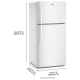 Whirlpool 30 inch 19.2 cu. ft. Refrigerator (WRTX7419SW)
