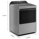 Sécheuse Whirlpool WGD8509TR 7.5 pi. cu. Avec conduit d'évacuation