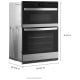 Whirlpool 27 inch Stainless Steel Microwave Wall Oven Combo (WOEC7027PZ)