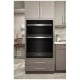 Whirlpool 30 inch Black Stainless Steel Microwave Wall Oven Combo (WOEC7030PV)