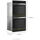 Whirlpool 30 inch Black Stainless Steel Double Wall Oven (WOED7030PV)