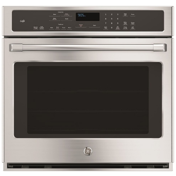 ft Total Capacity Electric Single Wall Oven with 2 Oven Racks Ge Cafe CTS70DP2NS1 Minimal Series 30 Inch Smart 5 cu