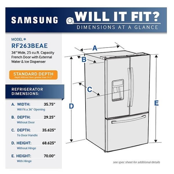 RF263BEAESR Samsung Refrigerator Canada Best Price, Reviews and Specs