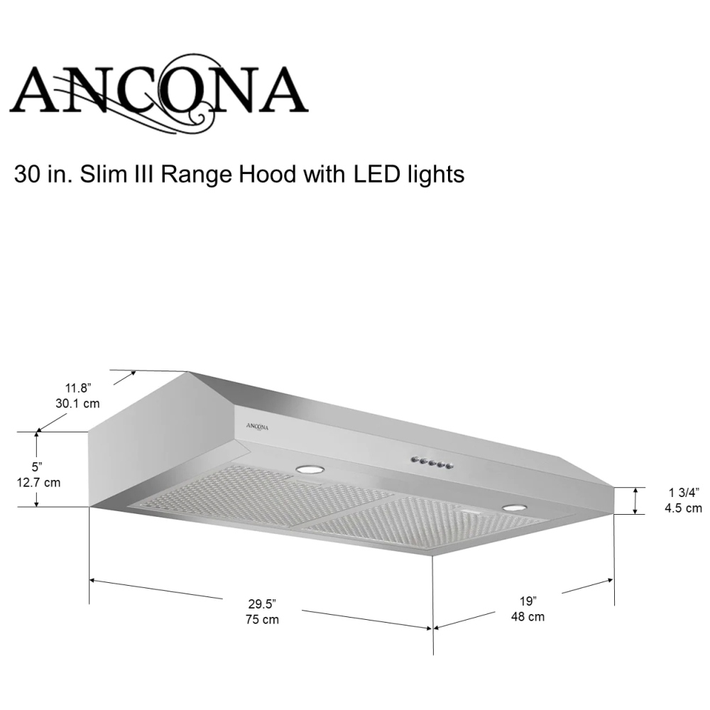 AN1217 Ancona Range Hood Canada Best Price