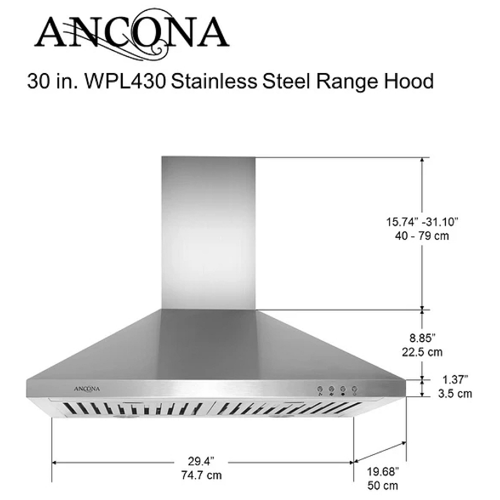 AN1174 Ancona Range Hood Canada Parts Discontinued Sale! Best Price