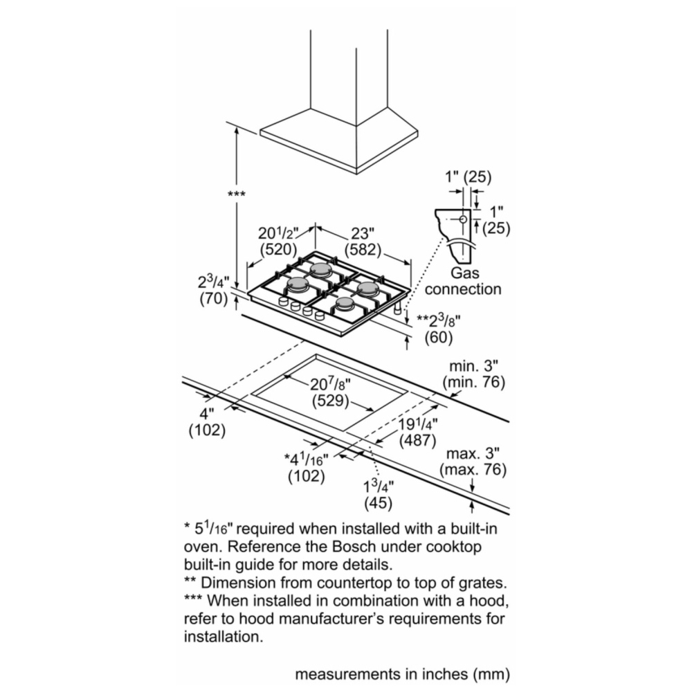 NGM5456UC Bosch 500 Series 24" Gas Cooktop Canada Sale! Best Price