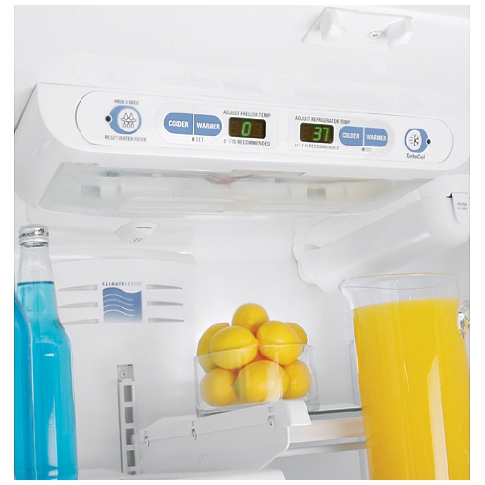 where is the temperature control on a ge profile refrigerator
