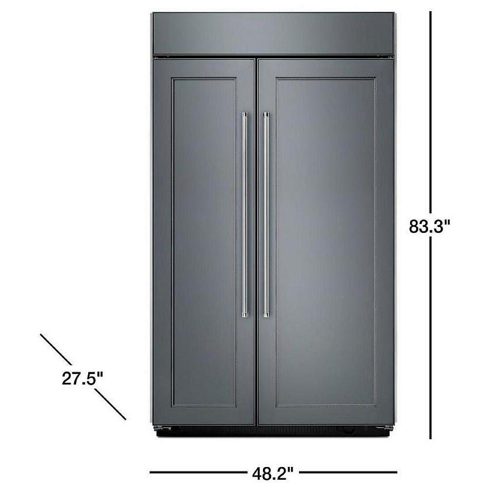 KBSN608EPA KitchenAid 48" Custom Panel Ready Built In Refrigerator