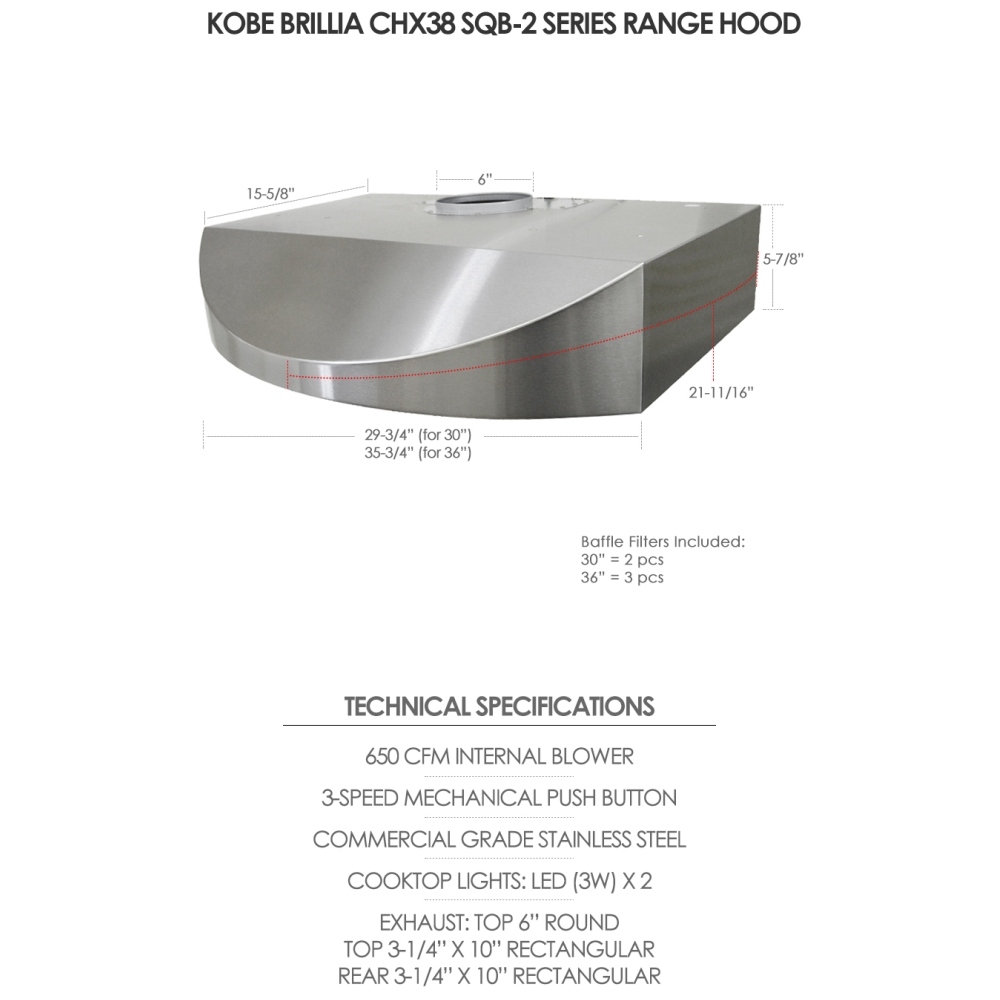 CHX3830SQB2 Kobe Ventilation Canada Sale! Best Price, Reviews and