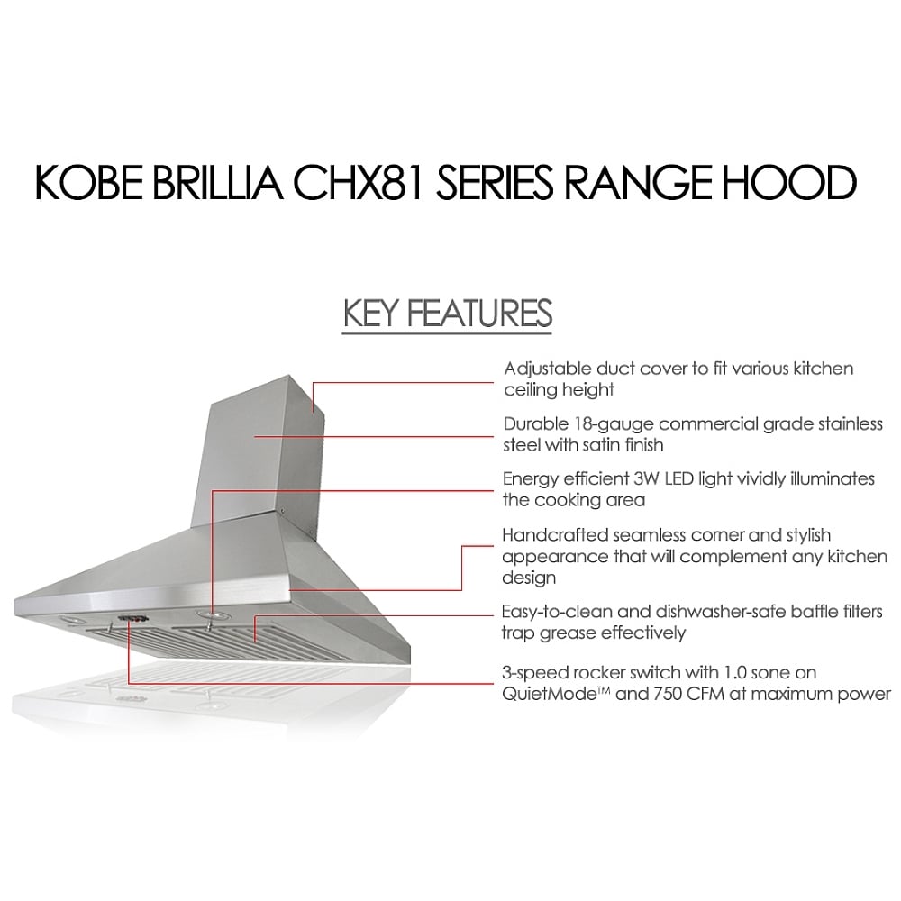 CHX8136SQB1 Kobe Range Hood Canada Parts Best Price