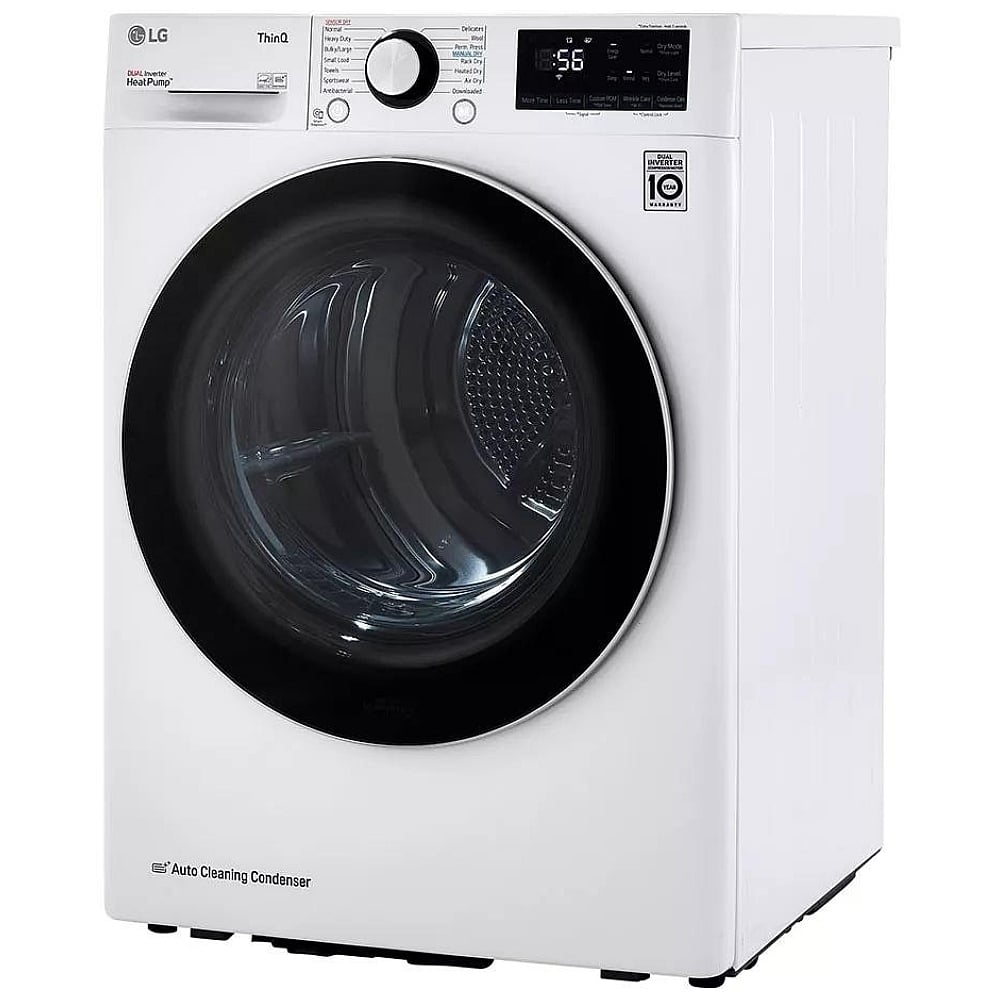 LG DLHC1455W Dryer 24 inch Width Electric 4.2 cu. ft. Capacity Stackable Wifi Enabled White colour Heat Pump