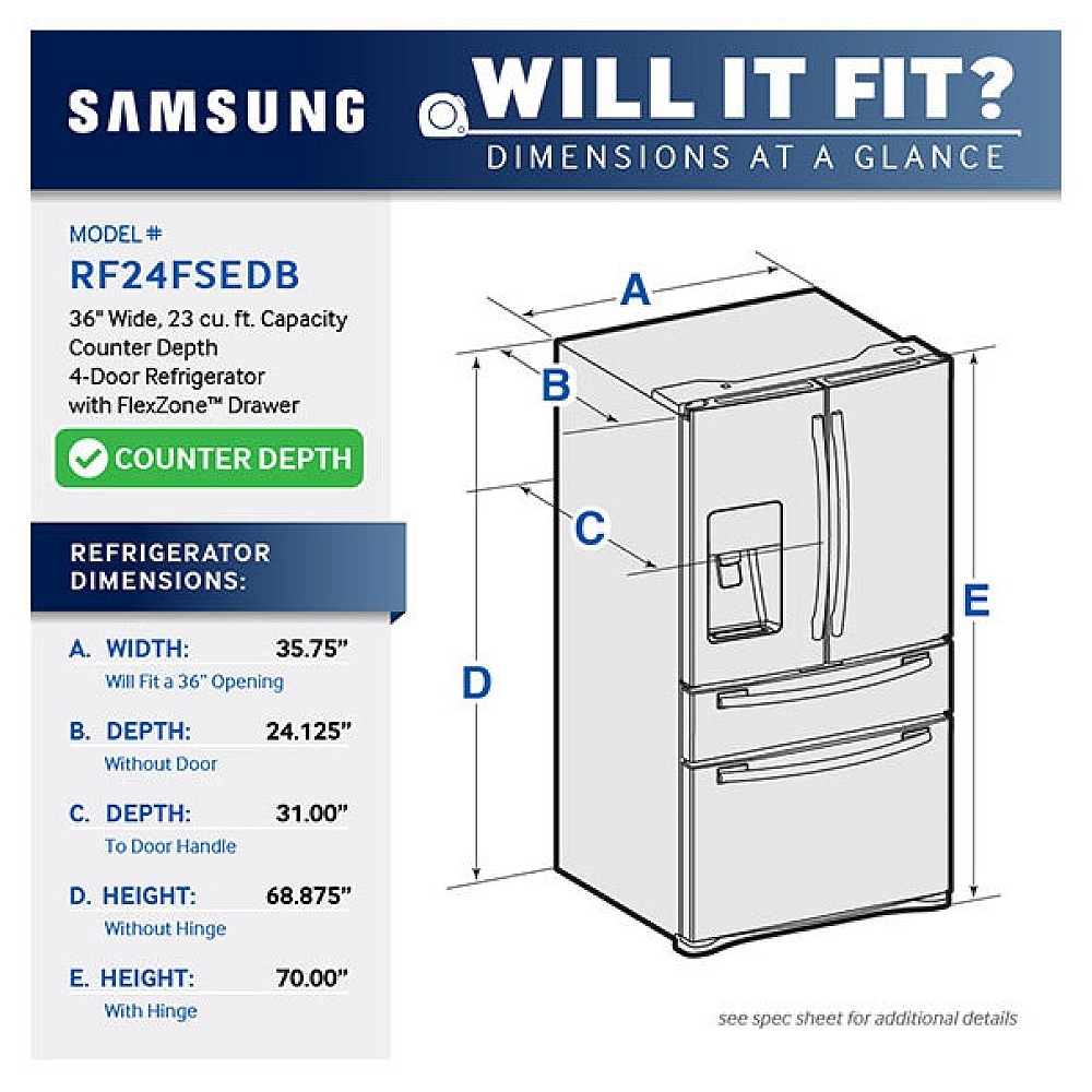 RF24FSEDBSR Samsung Refrigerator Canada Sale! Best Price, Reviews and