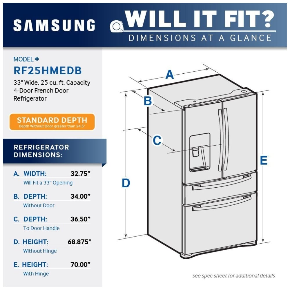 RF25HMEDBSG Samsung 33" French Door Refrigerator Canada Parts
