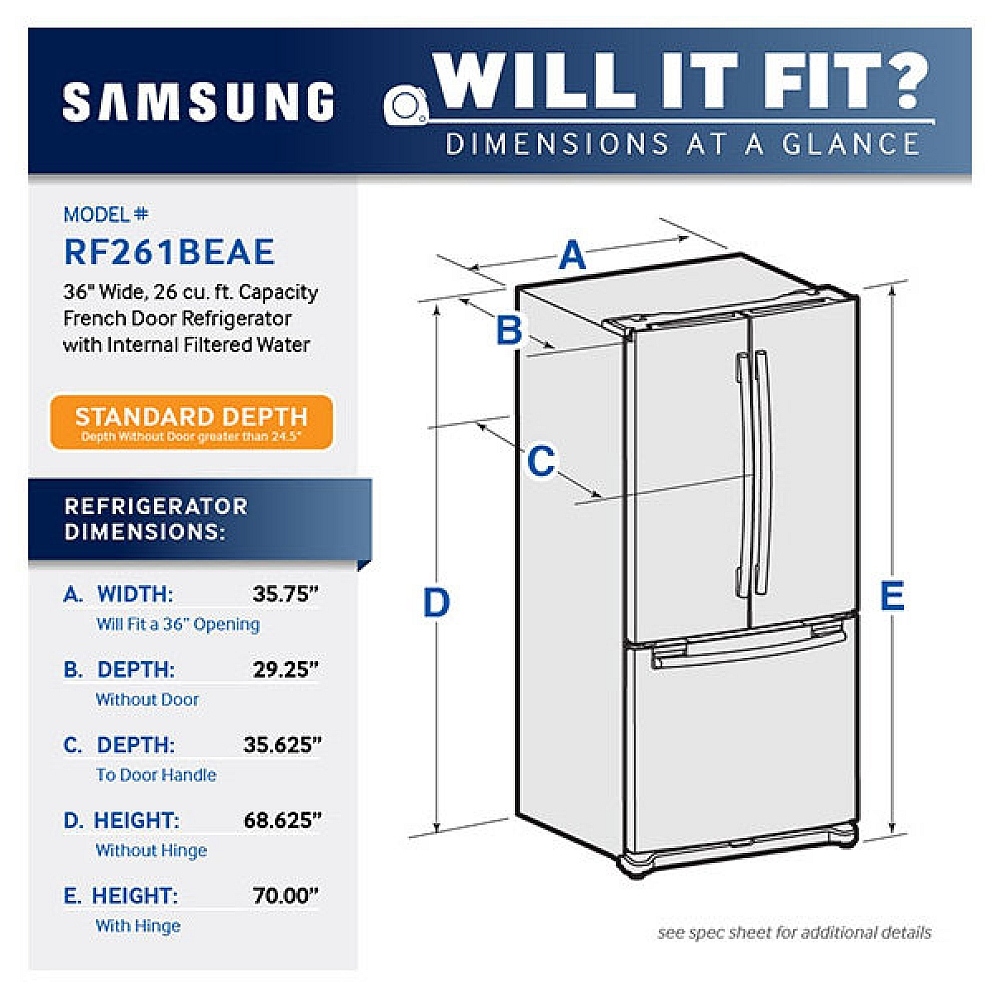 RF261BEAESR Samsung Refrigerator Canada Sale! Best Price, Reviews and