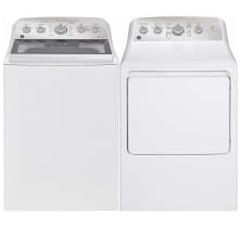 GE GTW580BMRWS Top Load Washer
GE GTD45EBMRWS  Electric Dryer Combo