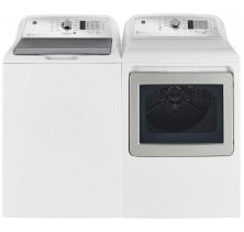 GE GTW680BMRWS Top Load Washer<br>
GE GTD65EBMRWS Electric Dryer Combo