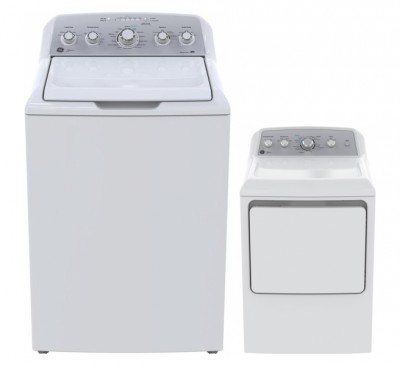 GE GTW465BMMWS Top Load Washer
GE GTD42EBAKWS Electric Dryer Combo