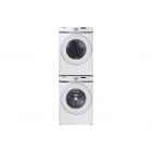 Samsung 3-Piece Stackable WF45T6000AW Washer, DVE45T6005W Electric Dryer & Stacking Kit